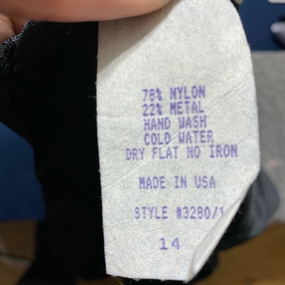 Vintage Black Lace Midi Dress with Beaded Fringe Detail - Picture 6 of 7